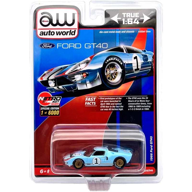Auto World 1966 Ford GT40 Gulf Blue (1:64)