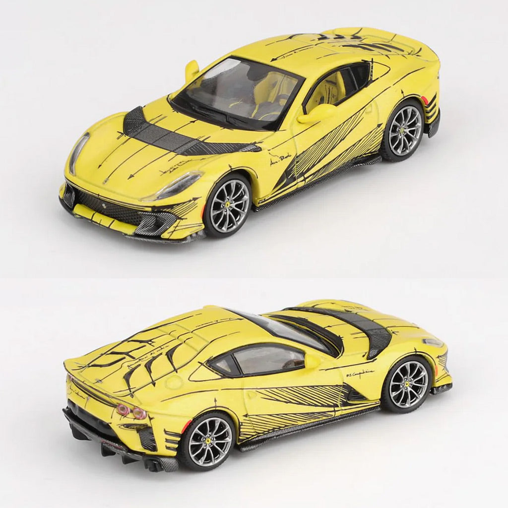BBR Models Ferrari 812 Competizione Tailor Made Yellow (1:64 Scale)