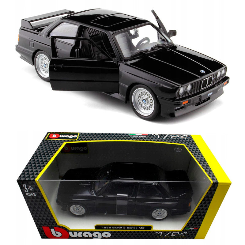 Bburago BMW 3 Series M3 E30 1988 Black (1:24)