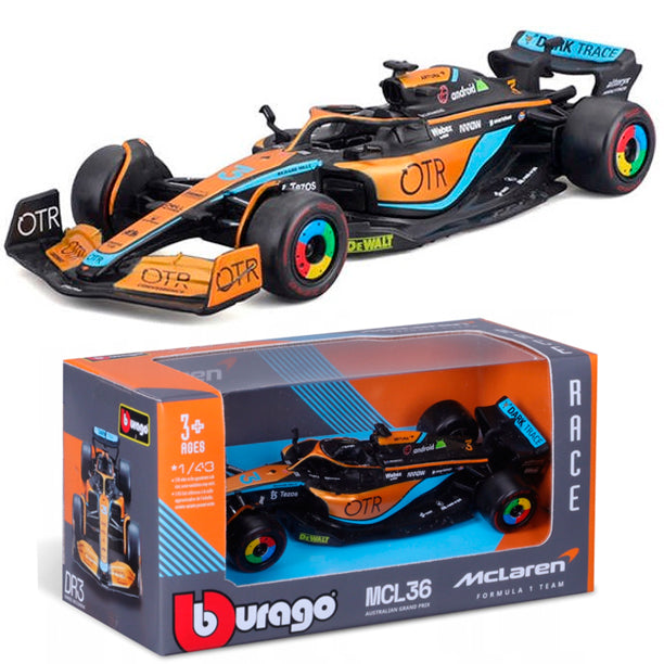 Bburago McLaren MCL36 F1 2022 #3 Daniel Ricciardo (1/43)