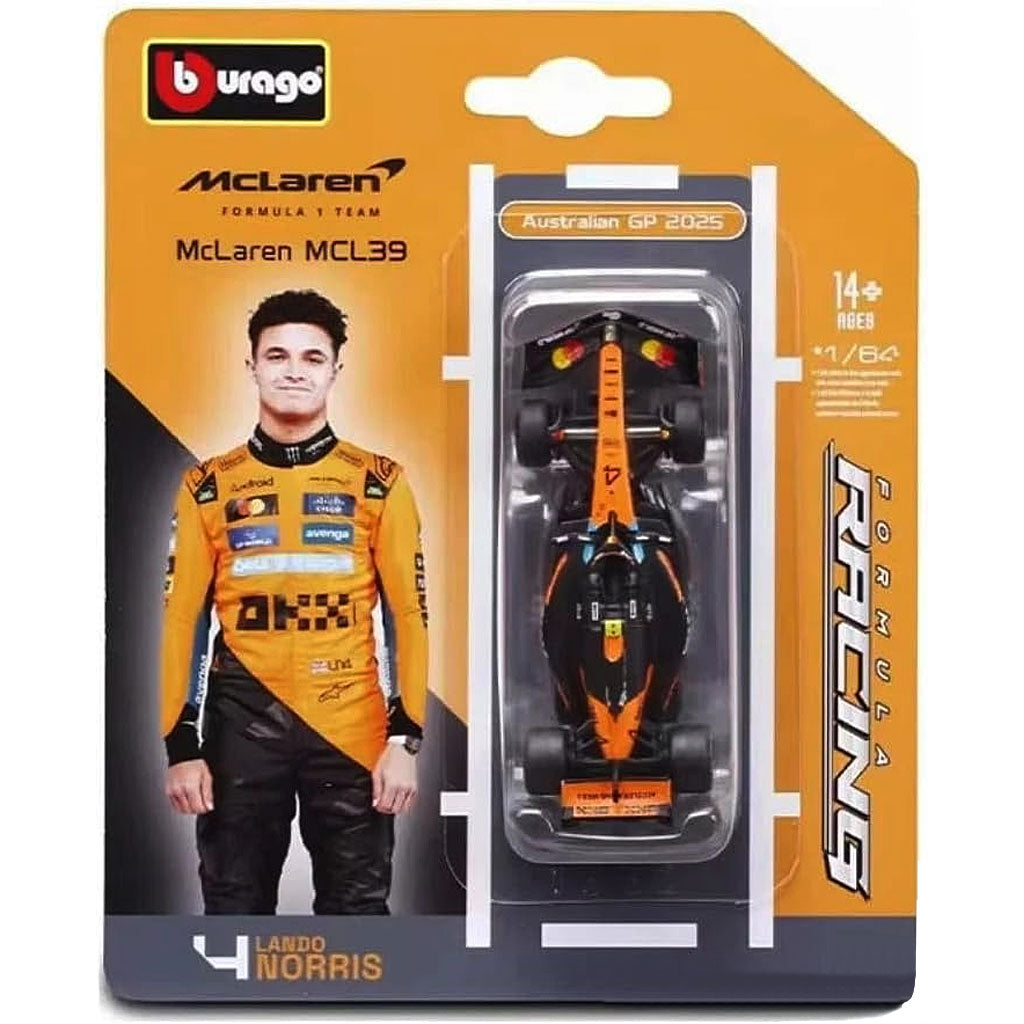 Bburago McLaren MCL39 F1 2025 Australian GP #4 Norris (1:64 Scale)