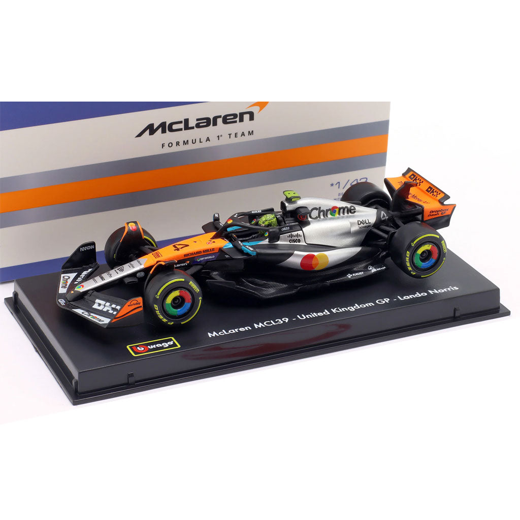 Bburago McLaren MCL39 F1 2025 British GP #4 Norris With Case (1:43)