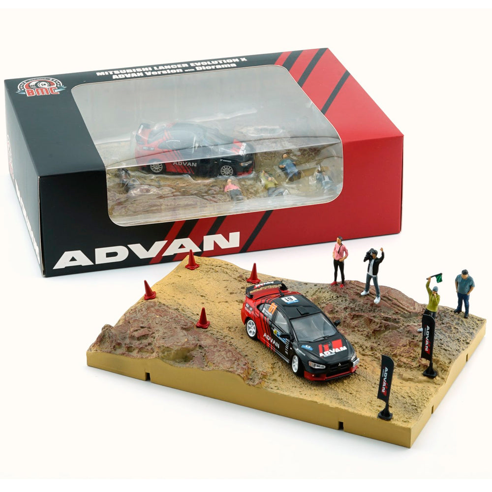 BM Creations Mitsubishi Lancer Evolution X Advan With Diorama (1/64)