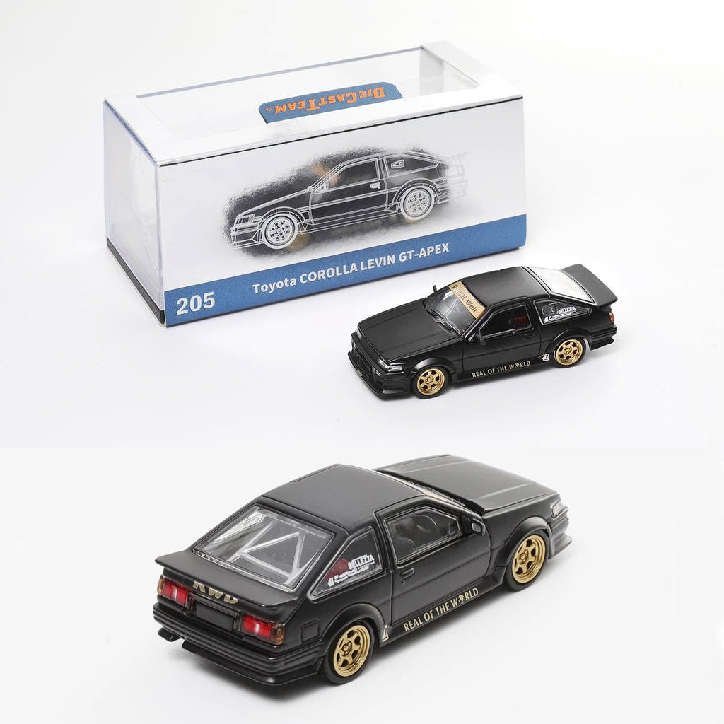 DCT Toyota Corolla Levin GT-APEX AE86 Black RHD (1:64 Scale)