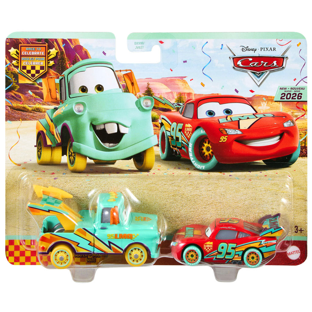Disney Pixar Cars 2-Pack - Mater & Lightning McQueen (Card Creased)
