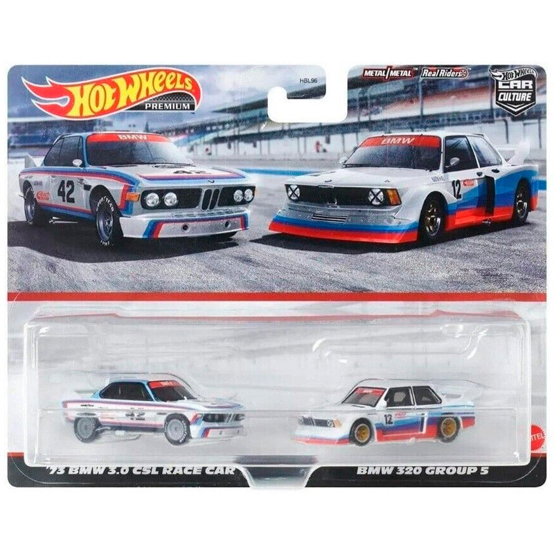 Hot Wheels Premium Twin Pack - BMW 3.0 CSL & BMW 320 (Card Creased)