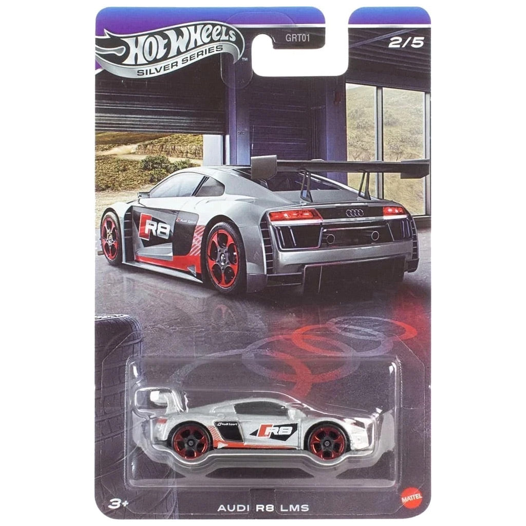 Hot Wheels Audi Series 2026 - 2/5 - Audi R8 LMS Silver (JKY16)