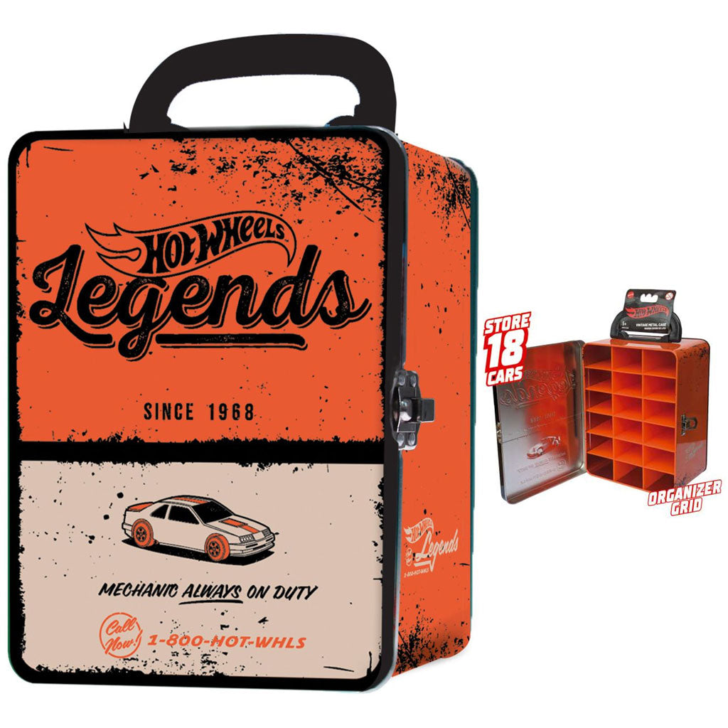 Hot Wheels Car Metal Carry Case (Legends Mechanic Always On Duty)
