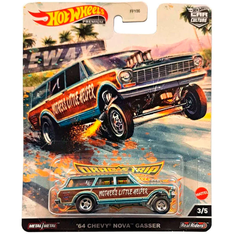 Hot Wheels Drag Strip Demons - '64 Chevy Nova Gasser (Card Creased)