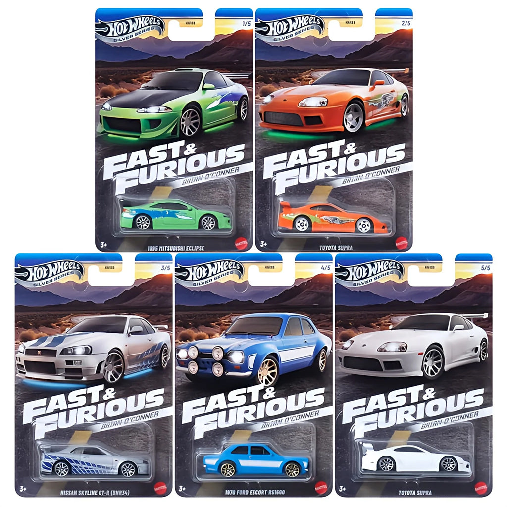 Hot Wheels Fast & Furious - Brian O'Conner - Set Of 5 Cars – AGR