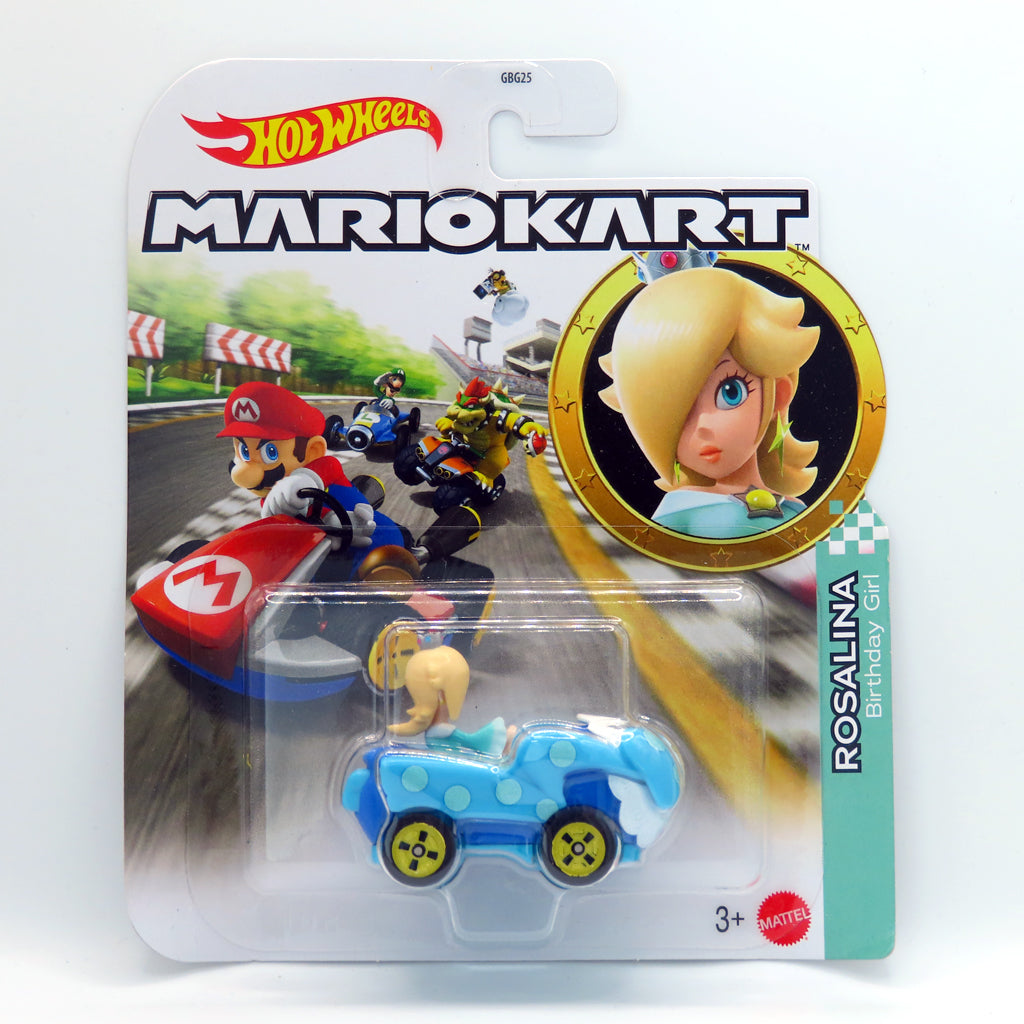Hot Wheels Mario Kart Rosalina With Birthday Girl Kart Card Curved hot-wheels-mario-kart-rosalina-with-birthday-girl-kart-card-curved