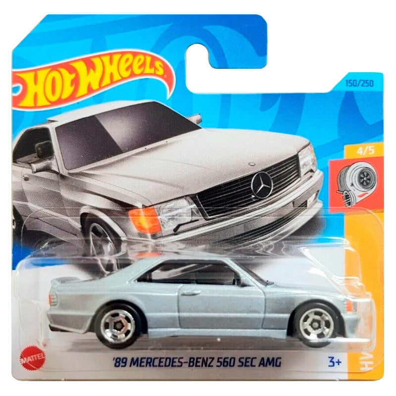 Hot Wheels - '89 Mercedes-Benz 560 SEC AMG Silver (SC) HKK85-N522