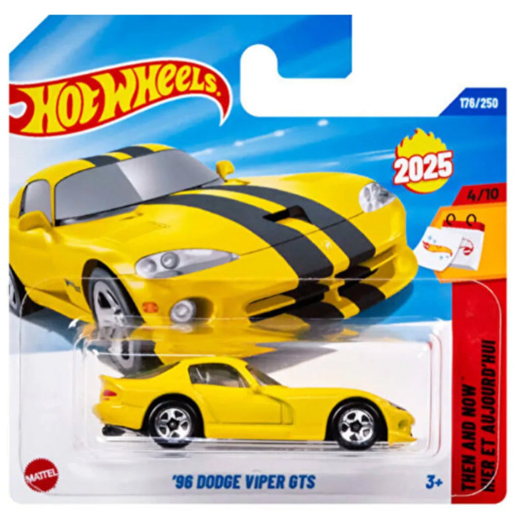 Hot Wheels - '96 Dodge Viper GTS Yellow (SC) 2025 Then And Now (JBB95)