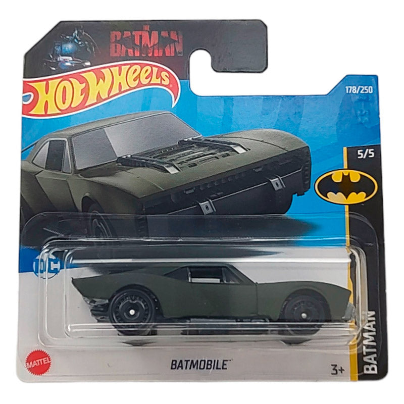 Hot Wheels - Batmobile Matt Green (SC) HCW62 (Batman) (Card Creased)