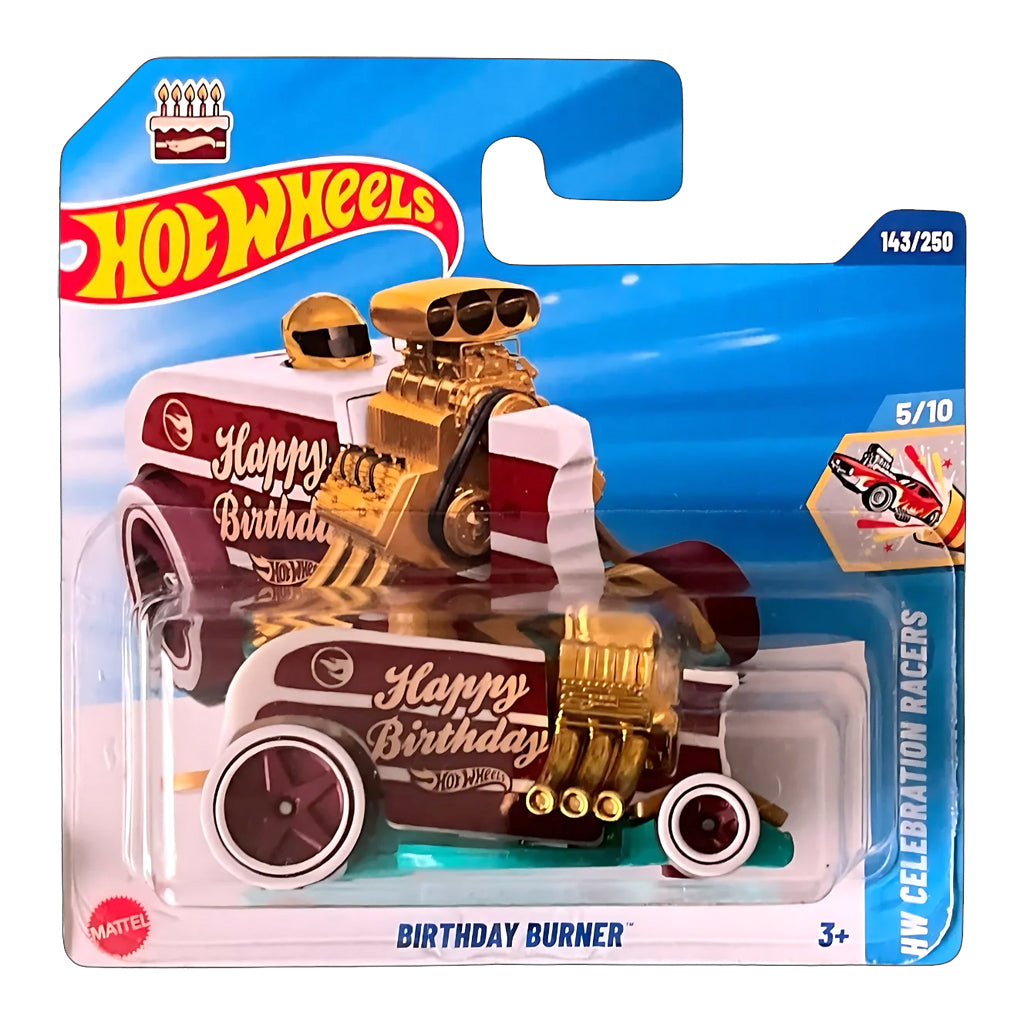 Hot Wheels - Birthday Burner White / Red (SC) JBC26 (Treasure Hunt