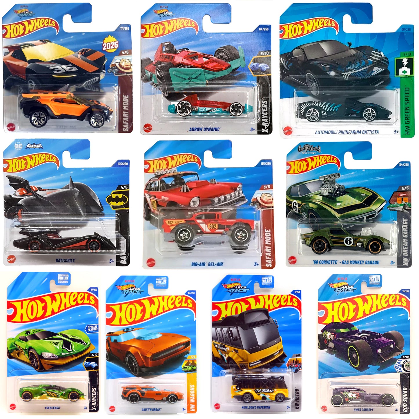 Hot Wheels Mainline Miscellaneous Bundle #1 (Pack Of 10 Vehicles)