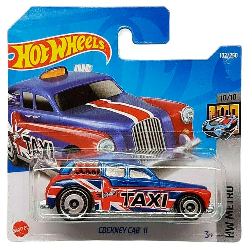 Hot Wheels - Cockney Cab II Blue / Red (SC) HW Metro (Card Creased)