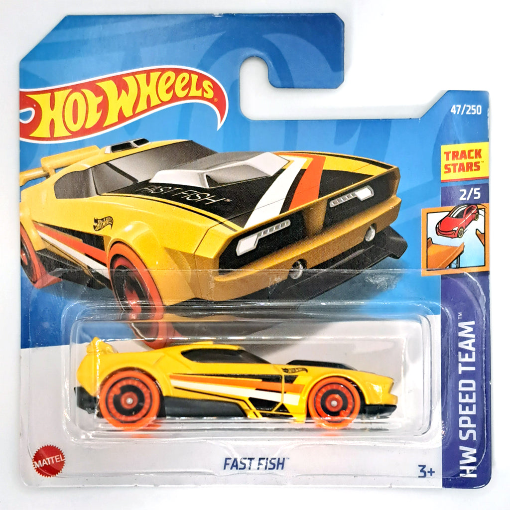 Hot Wheels - Fast Fish Yellow (SC) 2022 HW Speed Team (Tatty Card)