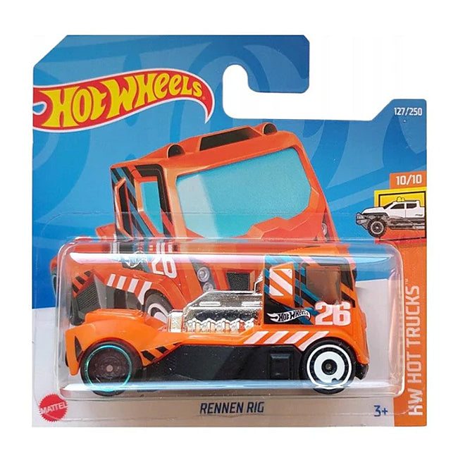 Hot Wheels - Rennen Rig Orange (SC) 2022 HW Hot Trucks (Creased Card)