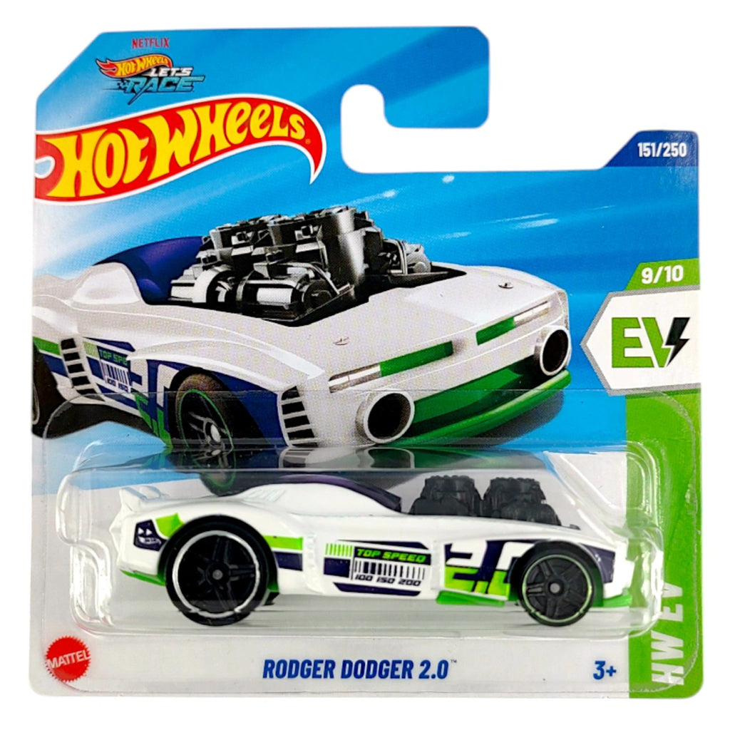 Hot Wheels - Rodger Dodger 2.0 White (SC) 2025 HW EV (Card Creased)