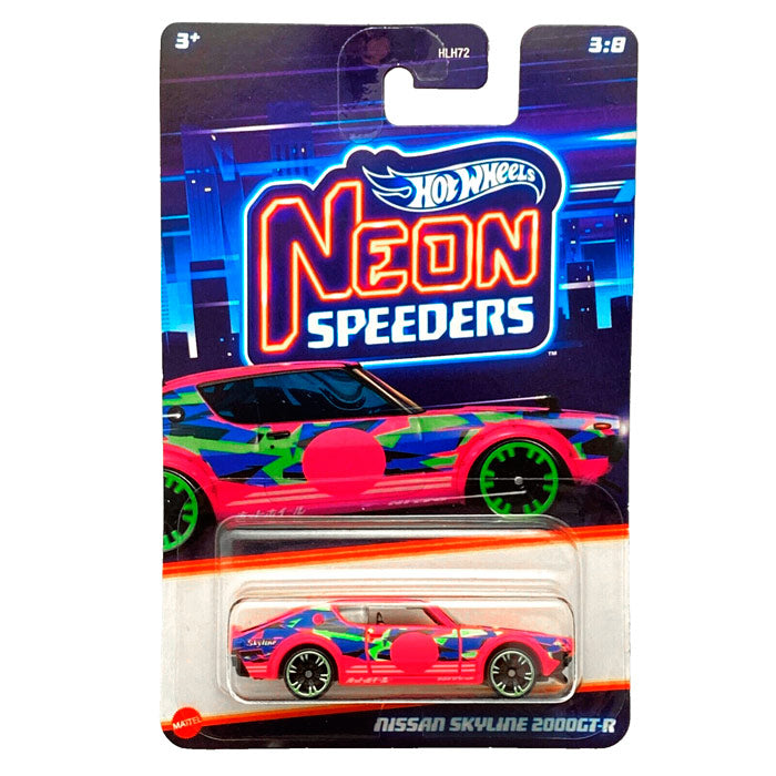 Hot Wheels Neon Speeders 2024 - Nissan Skyline 2000GT-R (Creased Card)