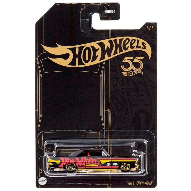 Hot Wheels Pearl & Chrome 2023 - '66 Chevy Nova (Blister Cracked)