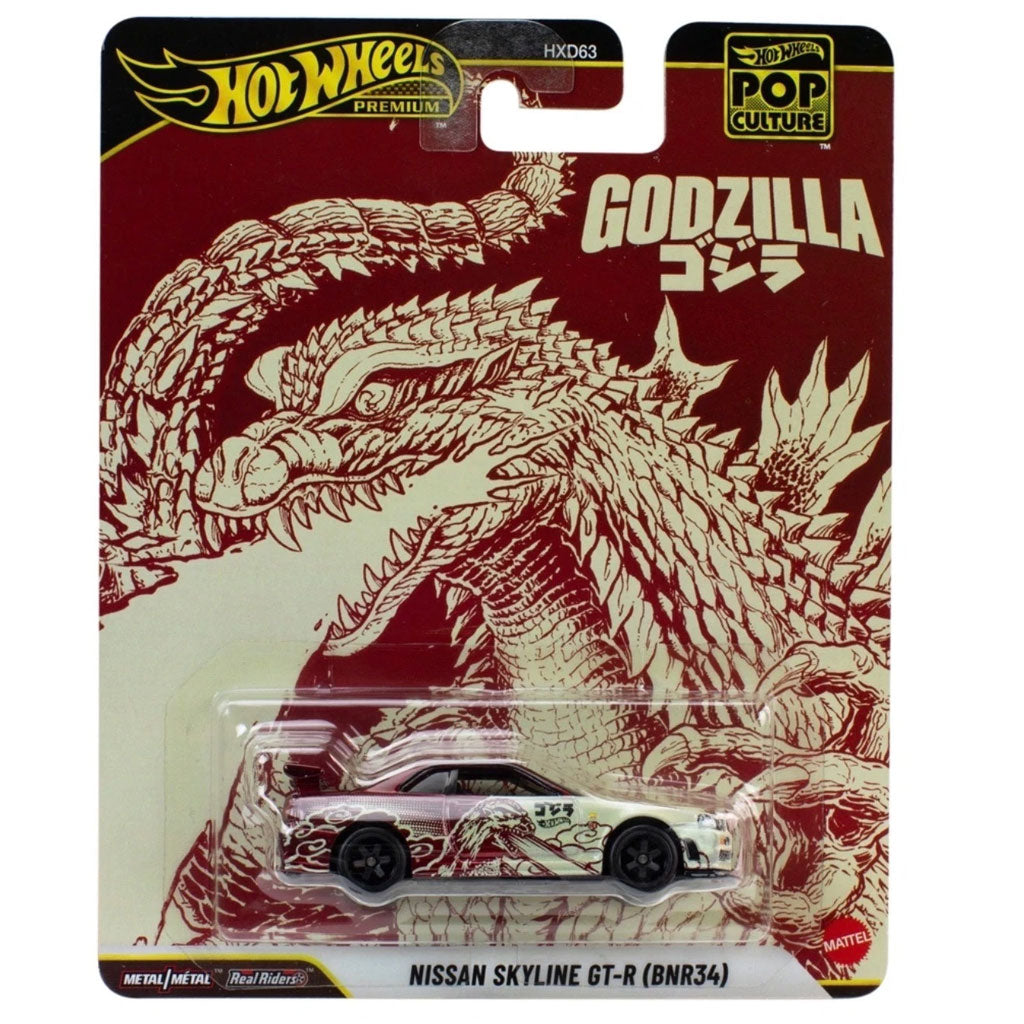 Hot Wheels Pop Culture - Nissan Skyline GT-R R34 Godzilla (Card