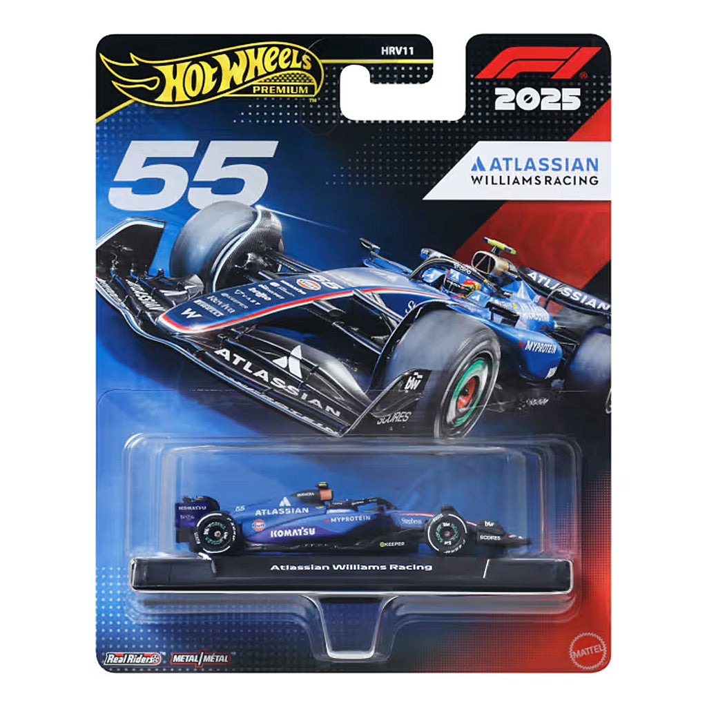 Hot Wheels Premium F1 Atlassian Williams Racing #55 2025 Carlos Sainz