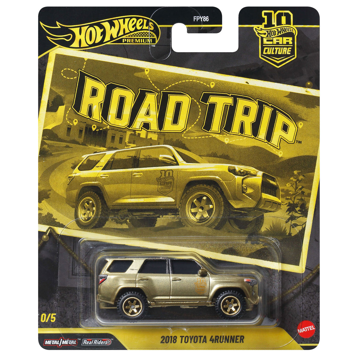 Hot Wheels Road Trip 2026 - 0/5 - 2018 Toyota 4Runner Gold Chase JKF41