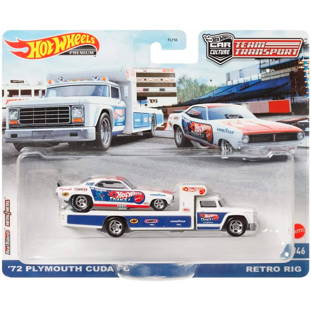 Hot Wheels Premium Team Transport #46 - Plymouth Cuda FC (Tatty Card)