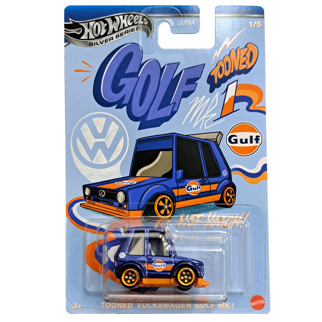 Hot Wheels Tooned Gulf 2025 Tooned Volkswagen Golf (Card Creased