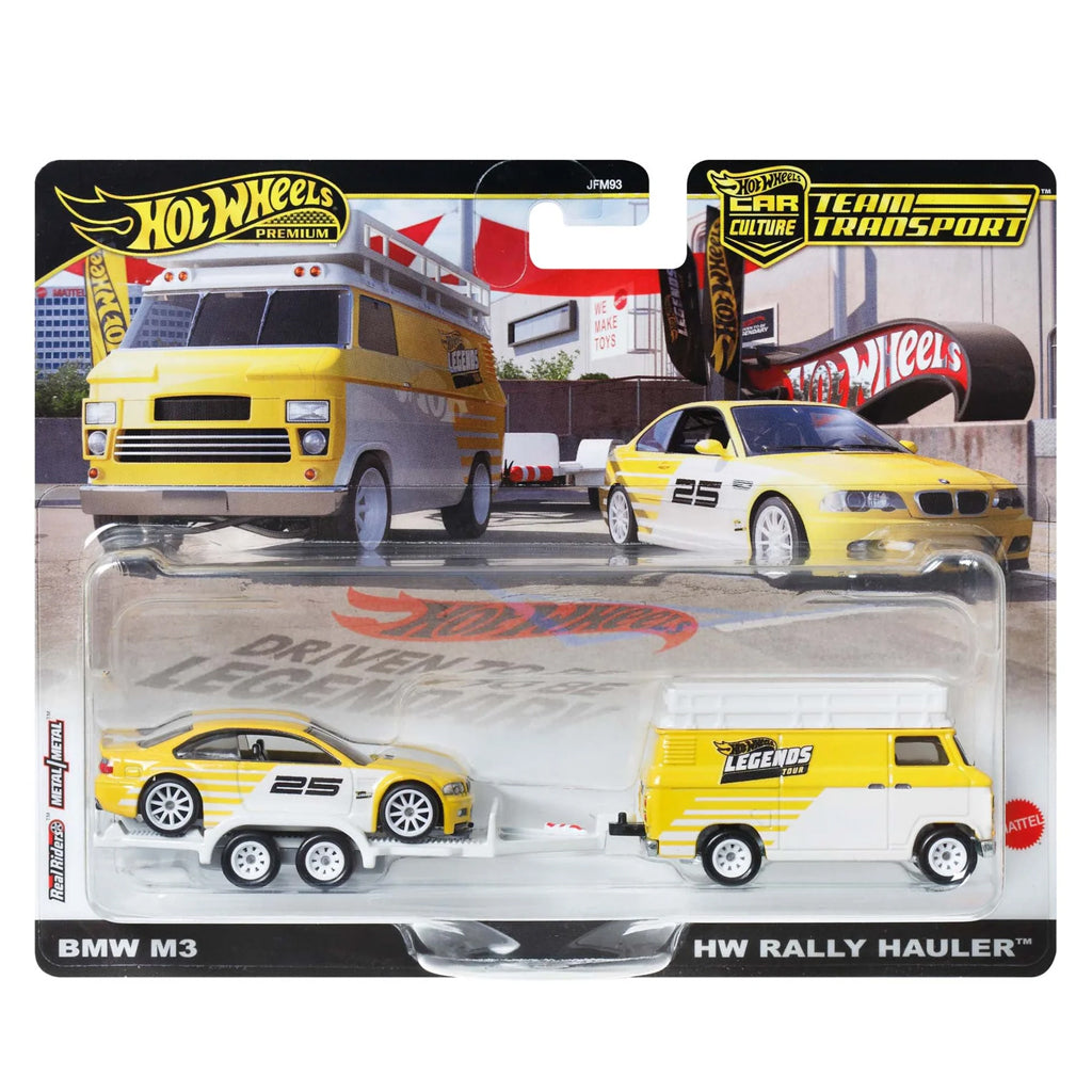ミニカー Hotwheels TEAM TRANSPORT #86 #87 #88 Hot Wheels Team Transport Legends Tour - BMW M3 / HW Rally Hauler