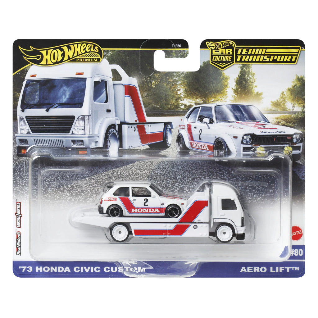 Hot Wheels Premium Team Transport #80- '73 Honda Civic Custom