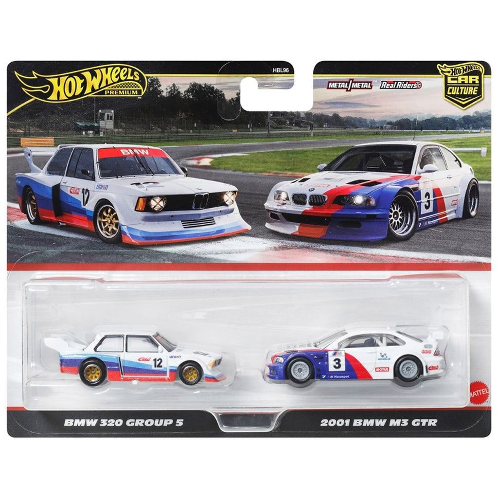 Hot Wheels Premium Twin Pack BMW 320 Group 2001 BMW M3 GTR