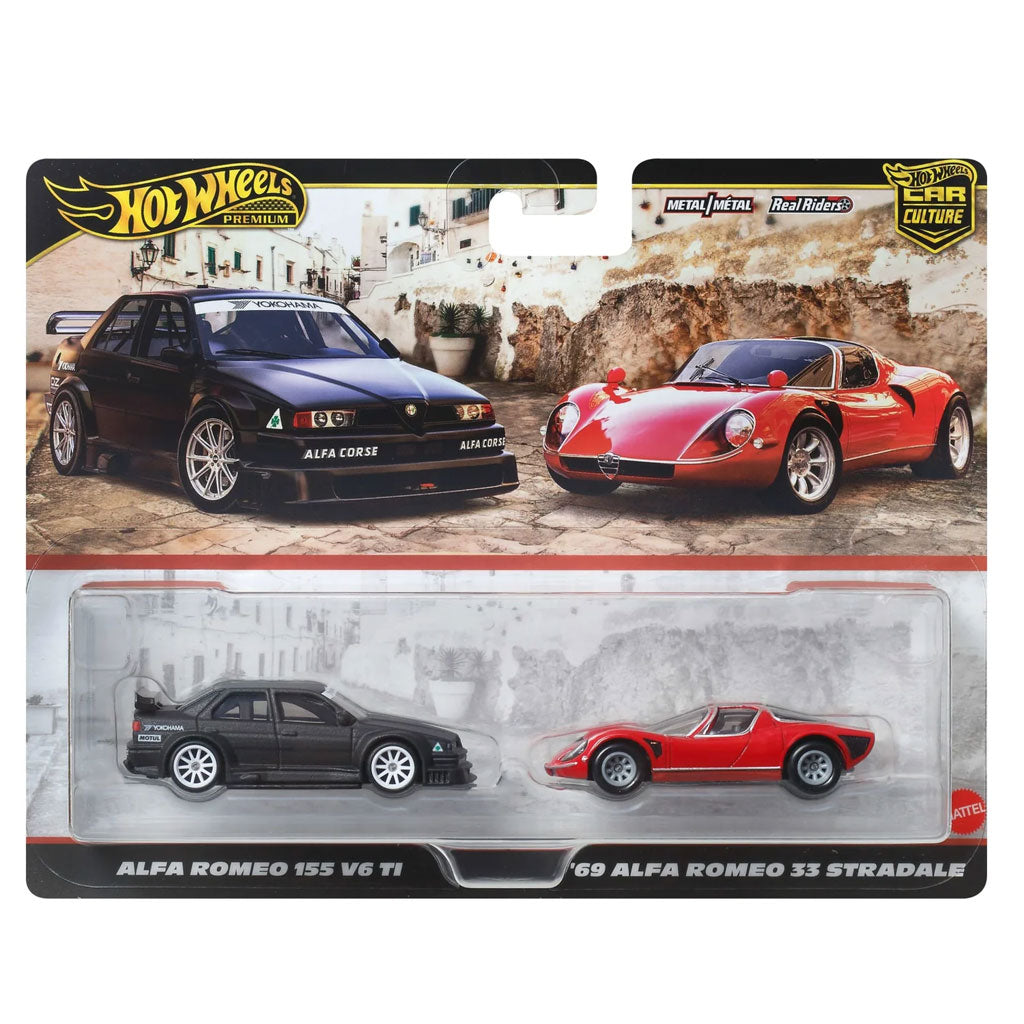 Hot Wheels Premium Twin Pack - Alfa Romeo 155 & Alfa Romeo 33 Stradale