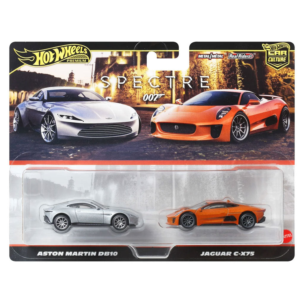 Hot Wheels Premium Twin - Spectre 007 Aston Martin DB10 & Jaguar C