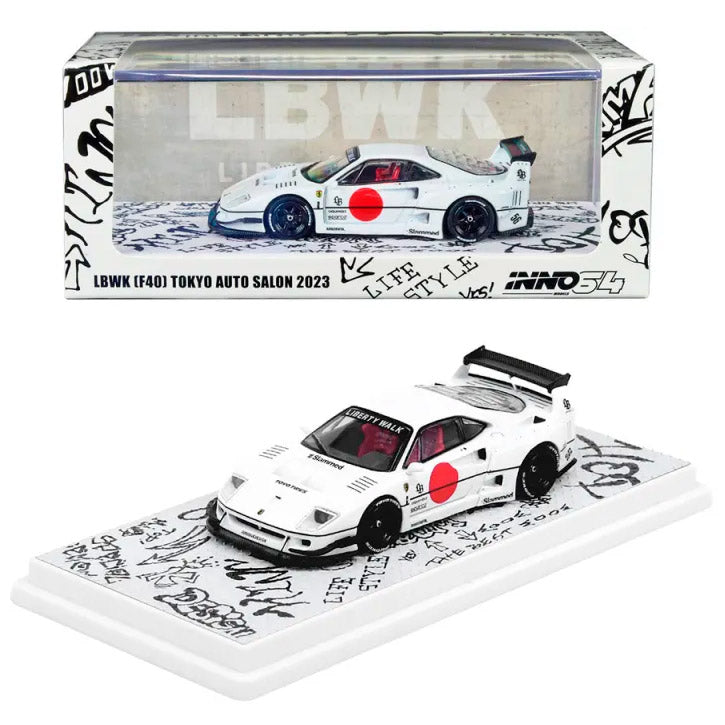 Inno64 LBWK Ferrari F40 White Tokyo Auto Salon 2023 (1:64)