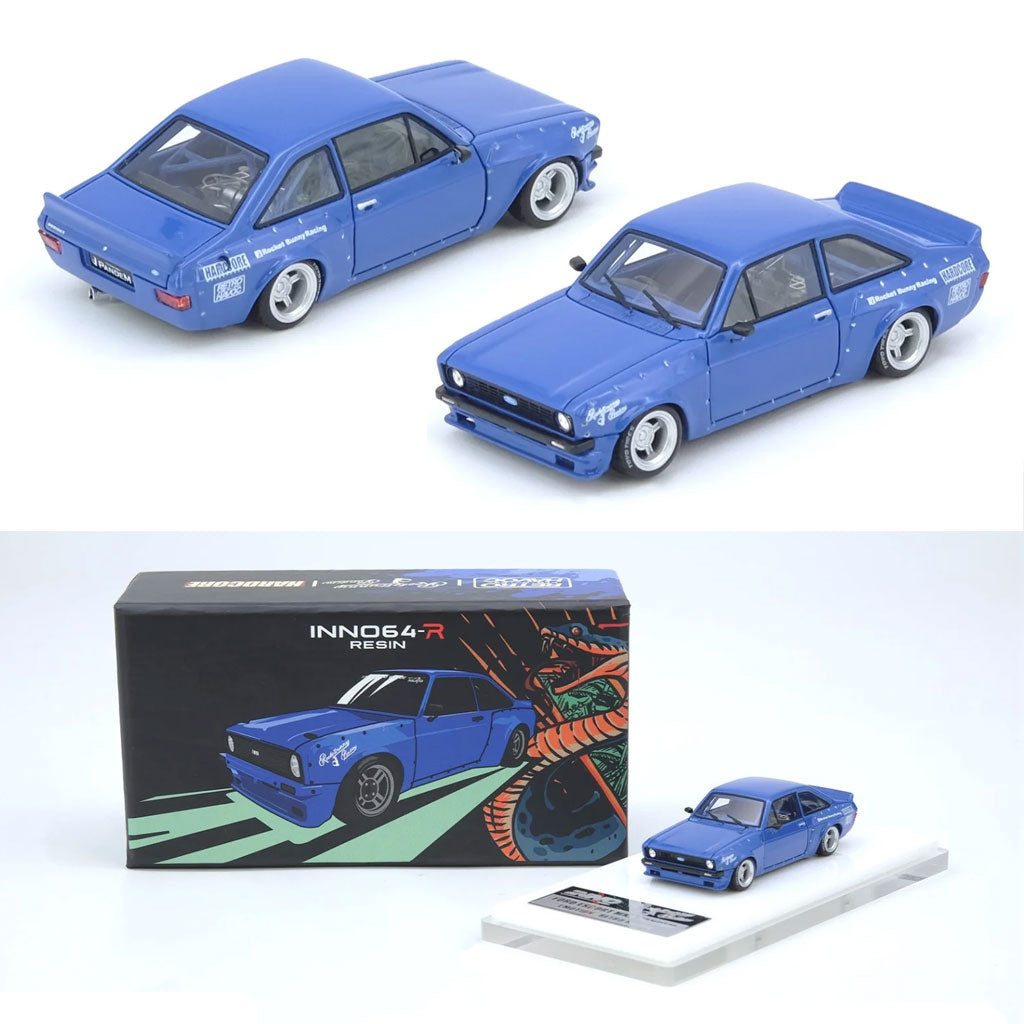 Inno64 Ford Escort Mk2 Pandem "Emotion" Retro Havoc Blue (1:64 Scale)