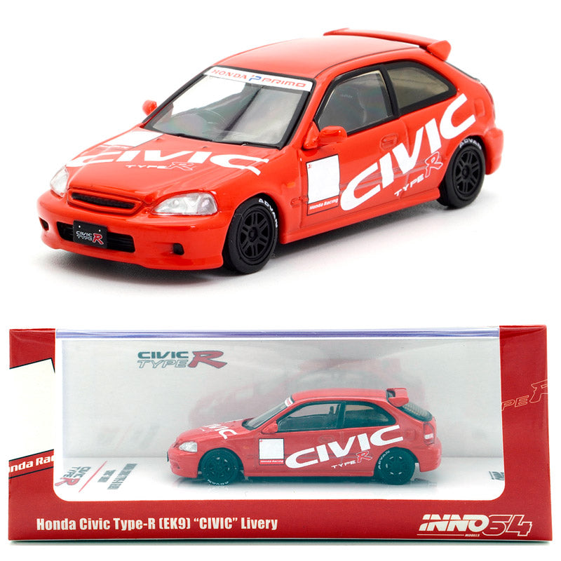 Inno64 Honda Civic Type-R EK9 Red Civic Livery (1/64)