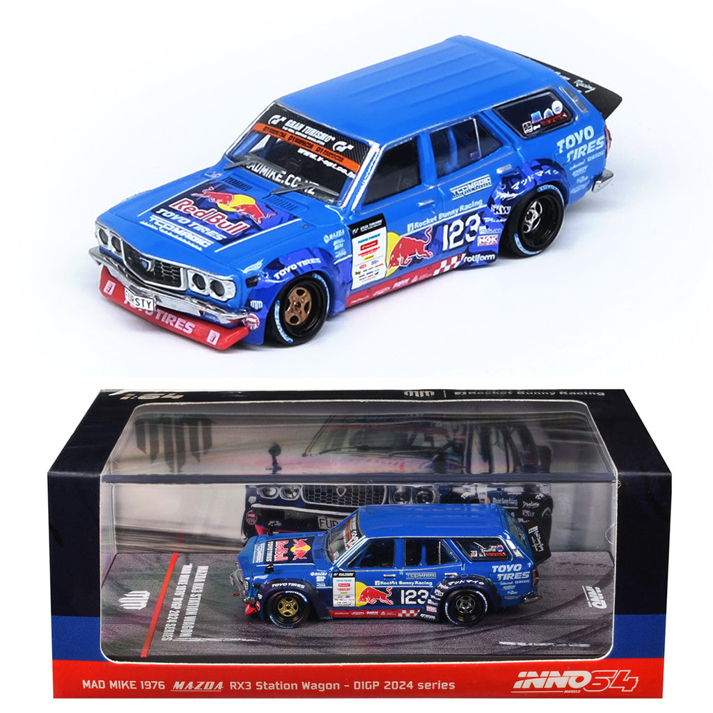 Inno64 Mazda RX-3 Station Wagon Mad Mike D1GP 2024 (1:64 Scale)