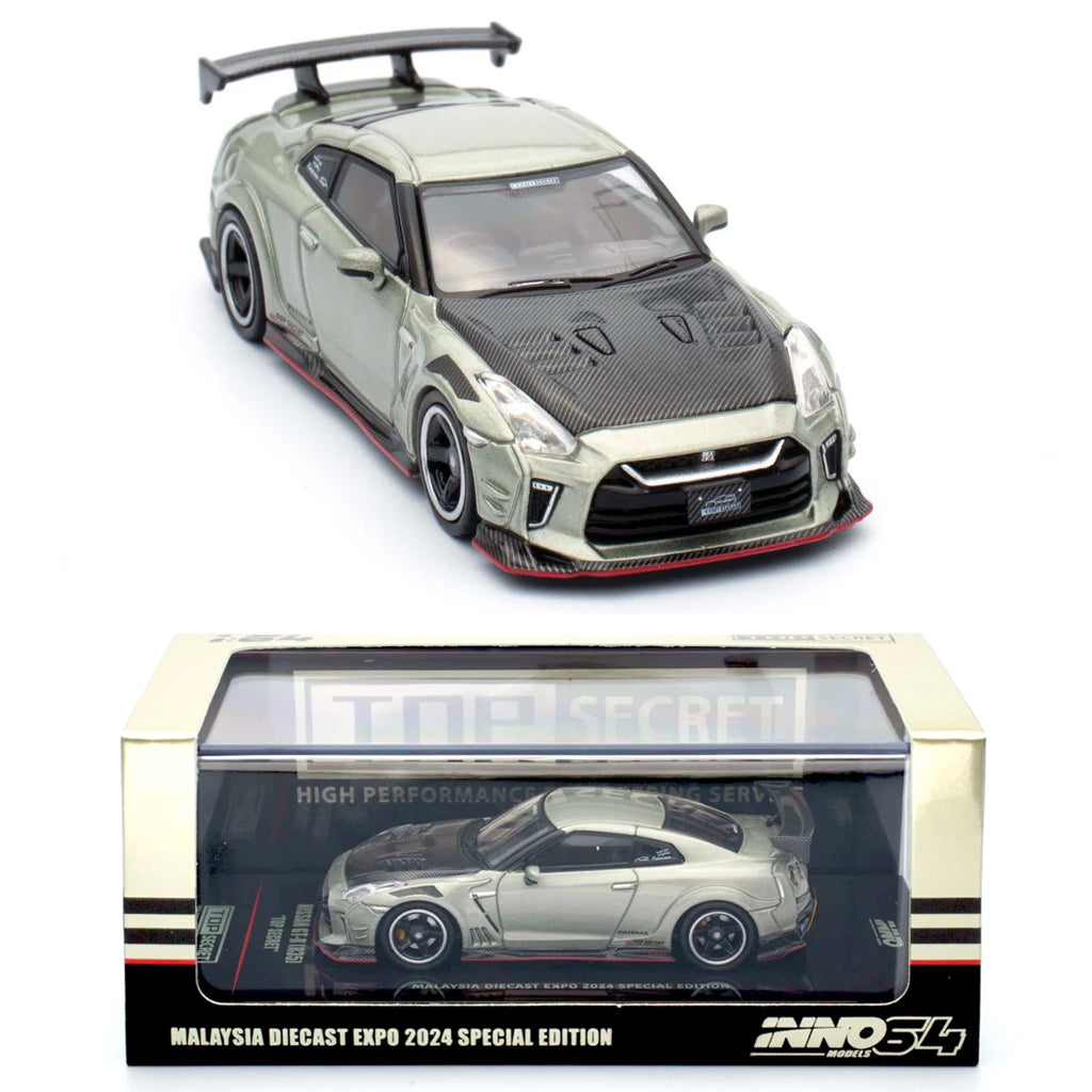 Inno64 Nissan GT-R R35 Top Secret Grey / Black MDX 2024 (1:64)