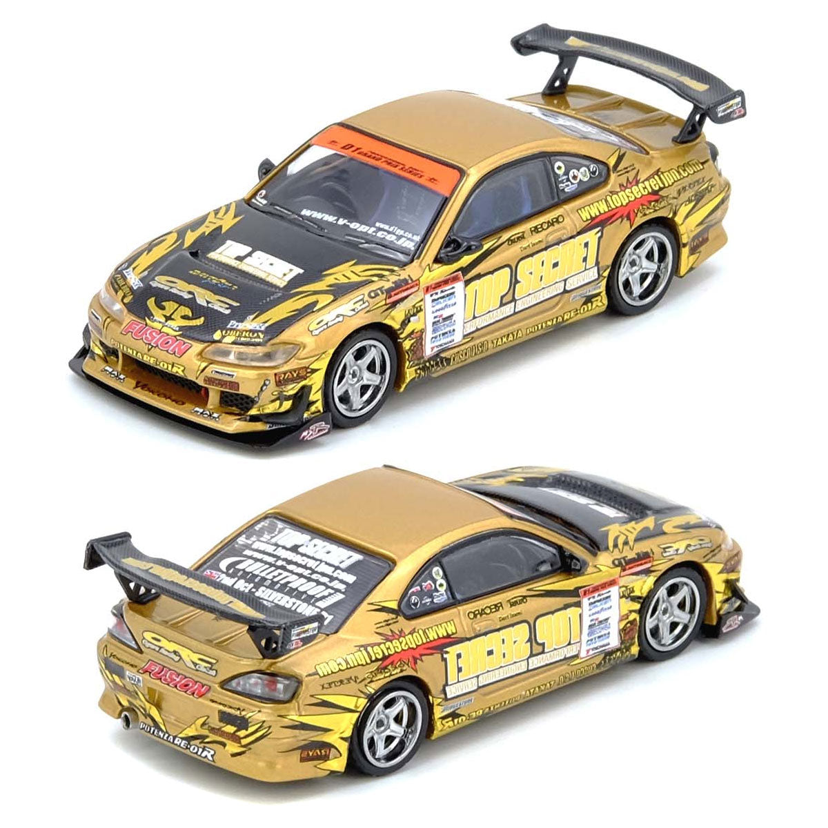 Inno64 Nissan Silvia S15 Top Secret Gold D1 GP Champion 2004 (1:64)