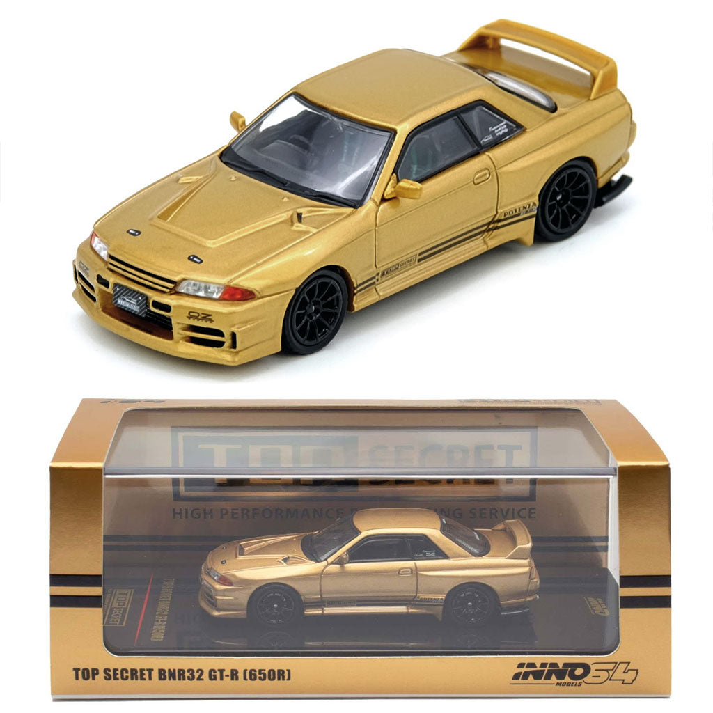 Inno64 Top Secret Nissan Skyline BNR32 GT-R 650R Gold (1:64 Scale)