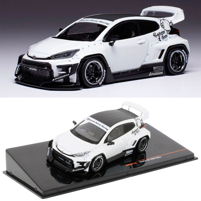 IXO Toyota GR Yaris Pandem White (1/43 Scale)