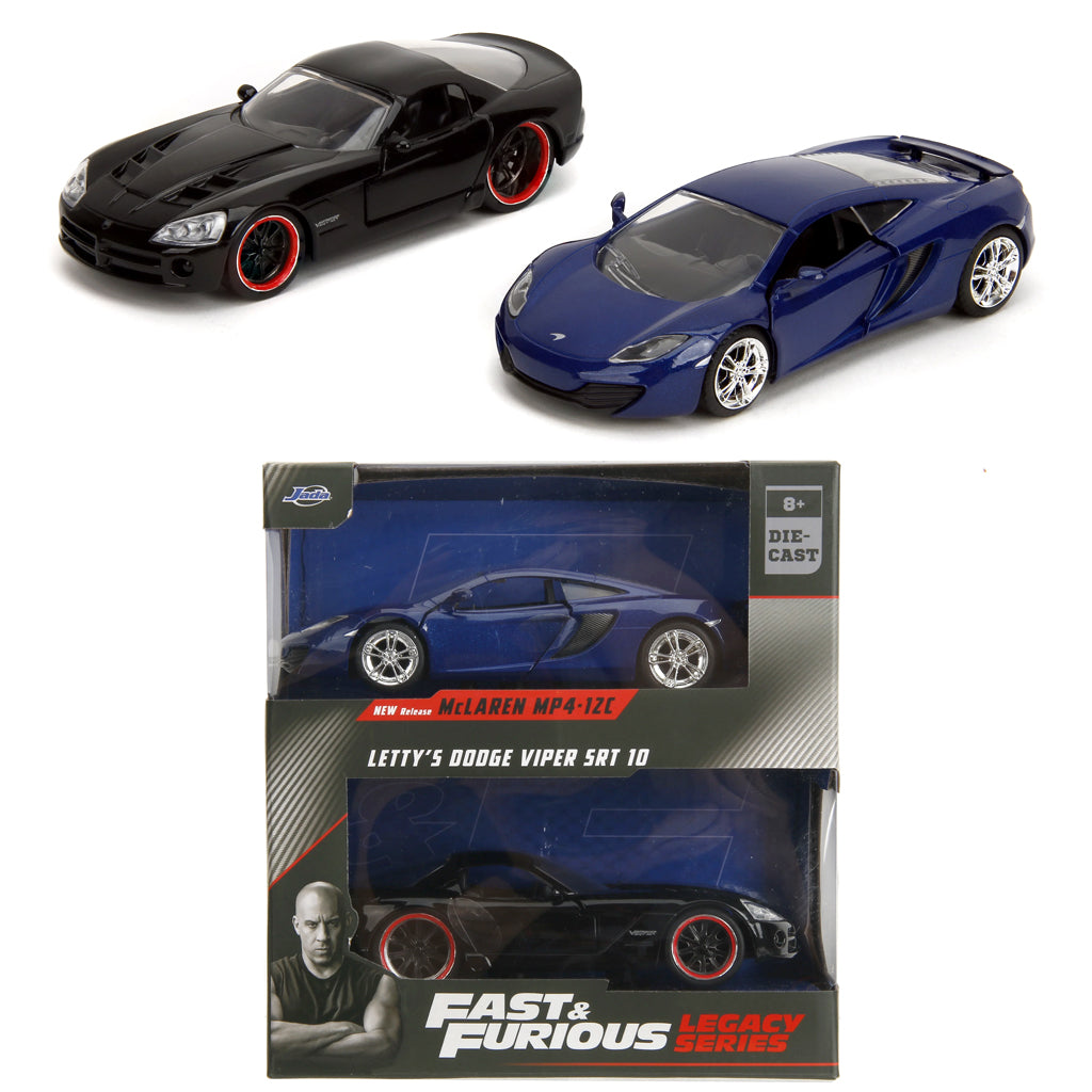 Jada Fast & Furious Twin Set - McLaren MP4 & Dodge Viper SRT (1:32)