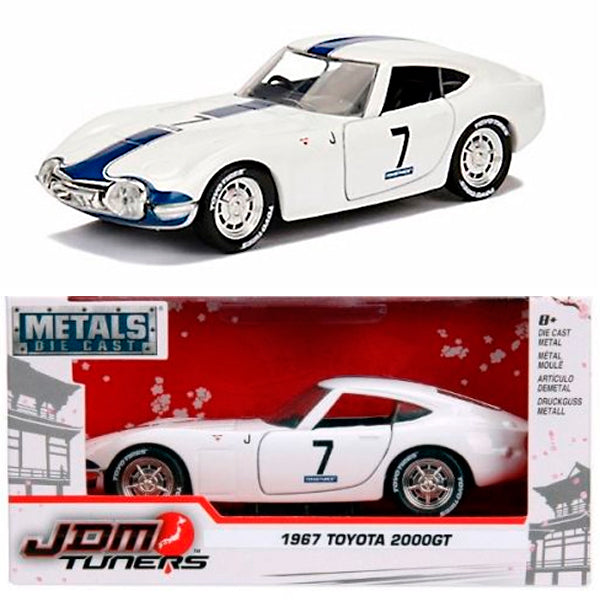 Jada Toys Ford Shelby GT500 2020 – Maßstab 1:24 – Glänzend Weiß Mit Blauen Streifen – Sammel-Miniatur