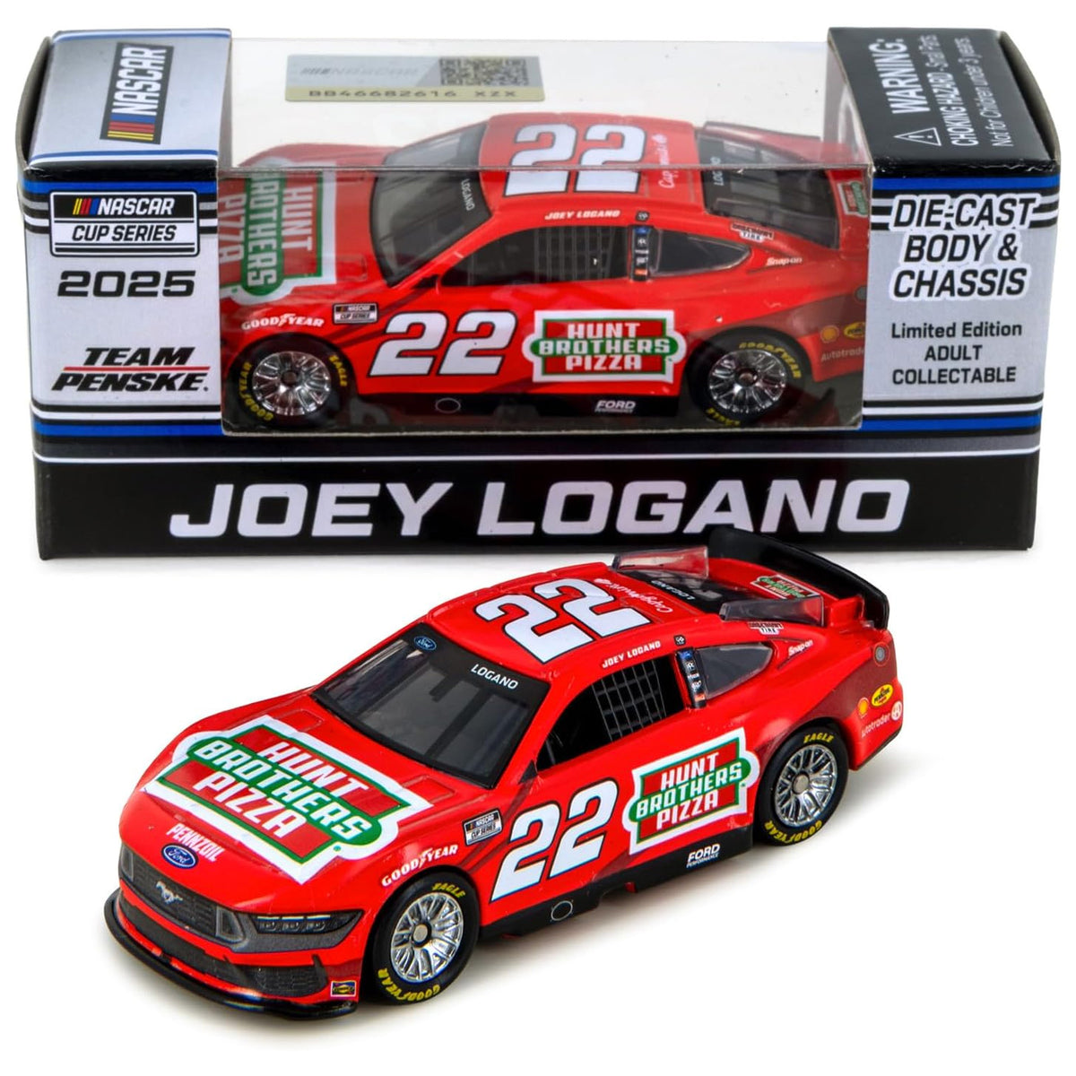 Joey Logano #22 Hunt Brothers Pizza Red 2025 Mustang (1:64) Lionel
