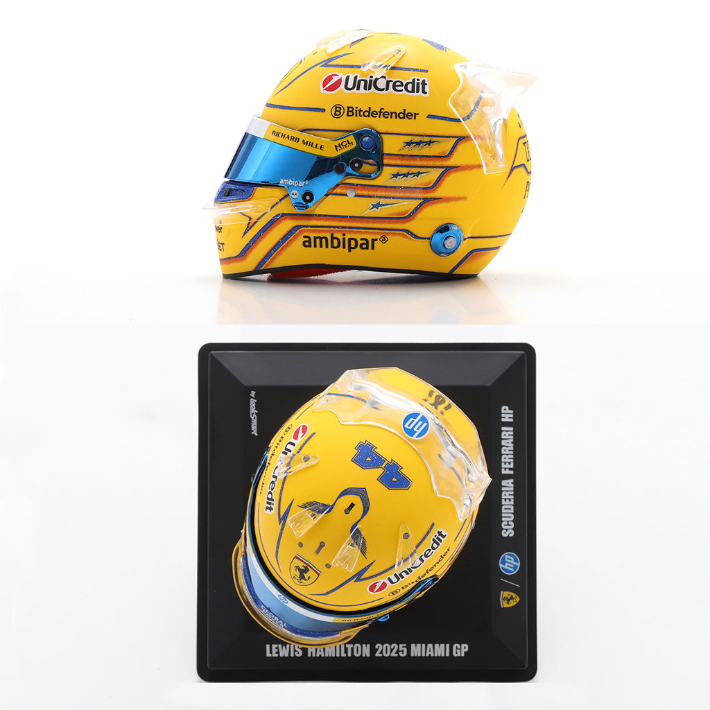 Lewis Hamilton 2025 Miami GP Ferrari F1 Helmet (1:5 Scale) Looksmart