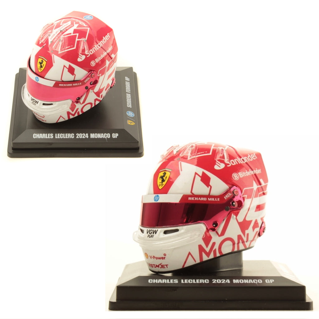 Charles Leclerc '24 Monaco GP Scuderia Ferrari F1 Helmet 1:5 Looksmart