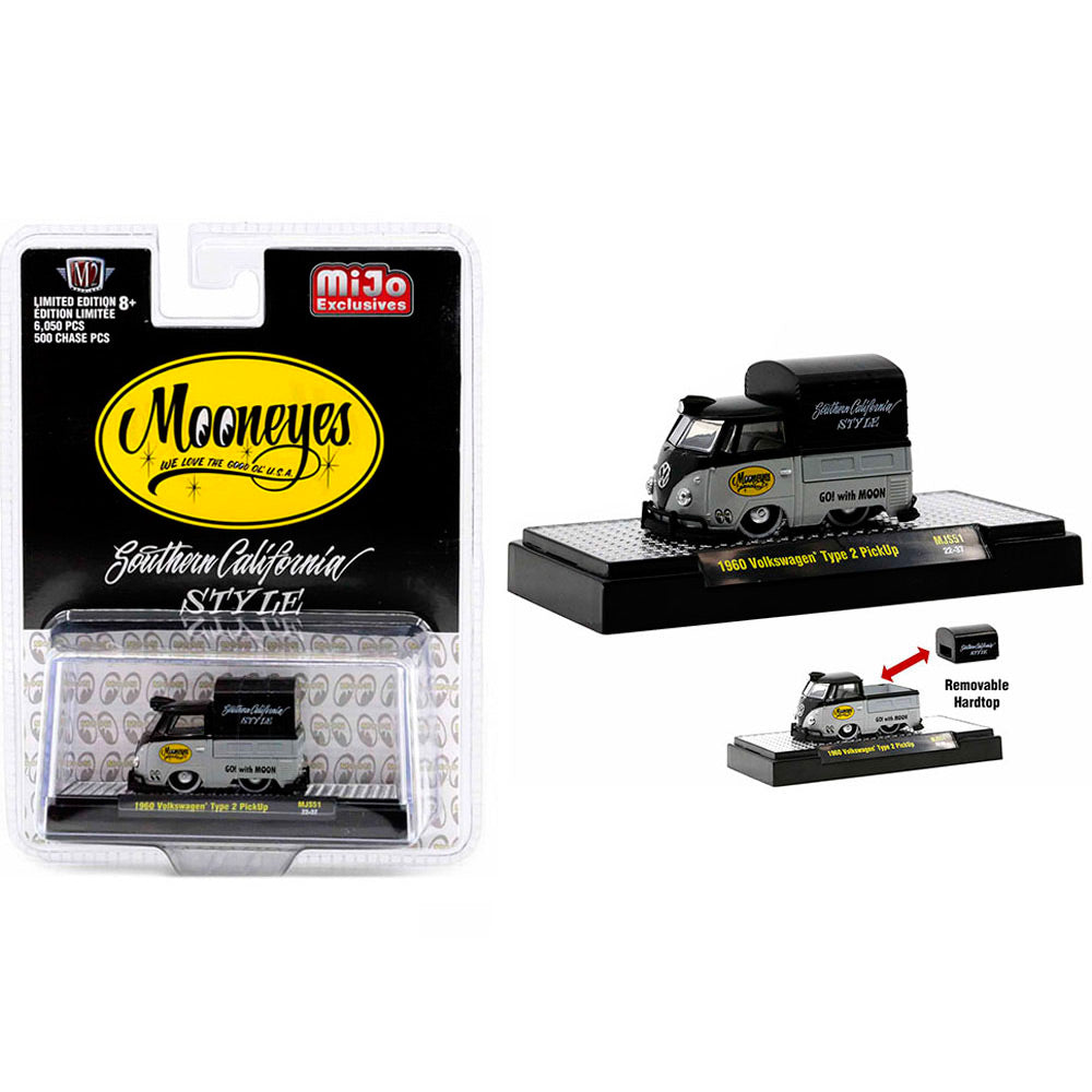 M2 Machines Volkswagen Type 2 Pickup Mooneyes Grey/Black (1/64)